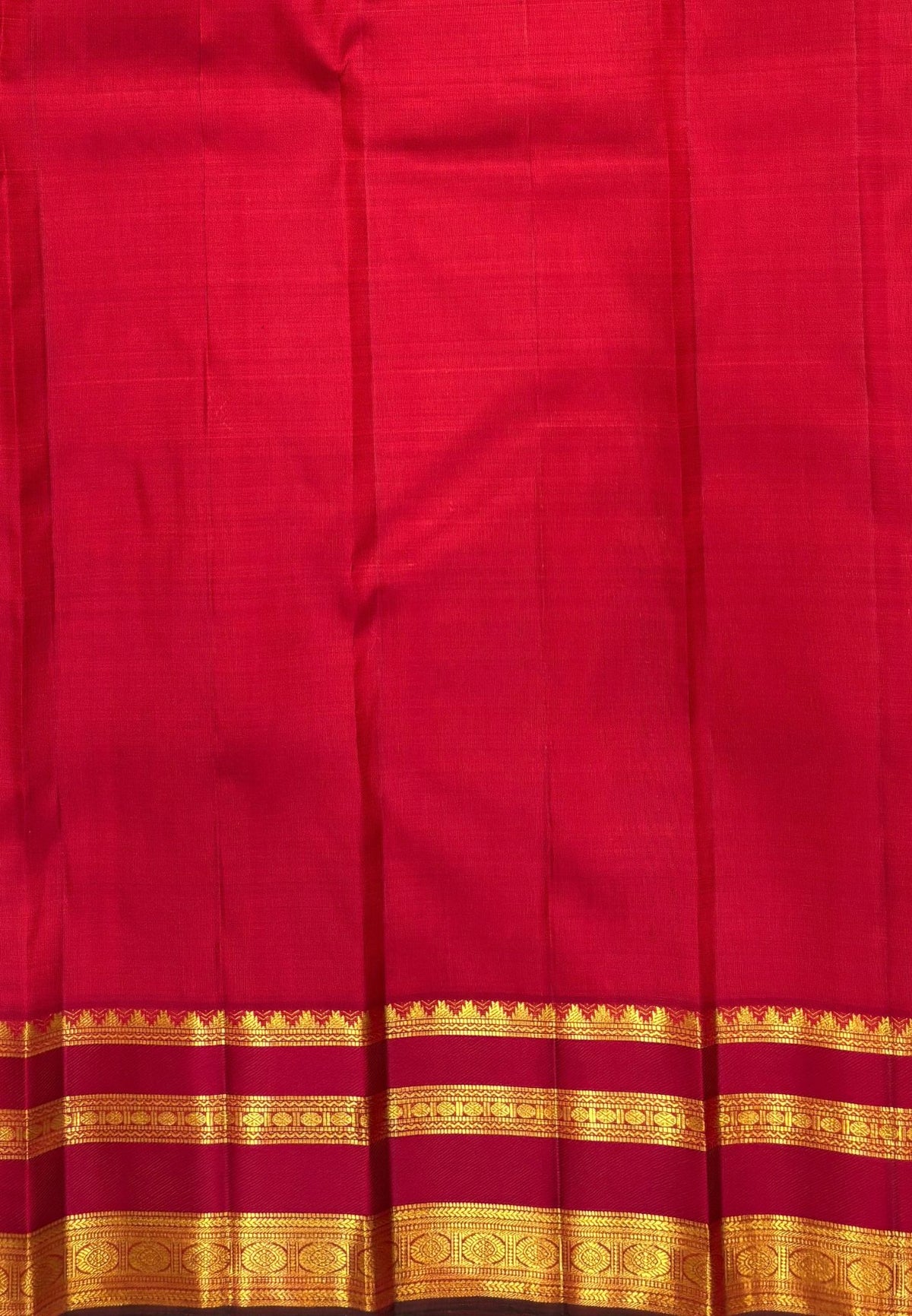 Pure Kanchipuram Silk Saree-Palum Pazhamum In Intricate Floral Motif with Contrast Border