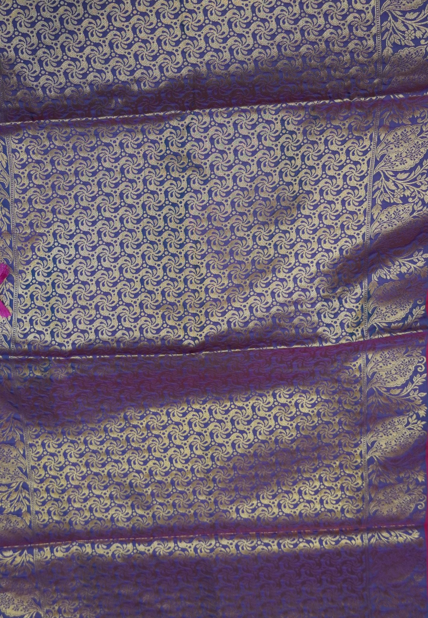 Semi Silk Saree-Rani Pink