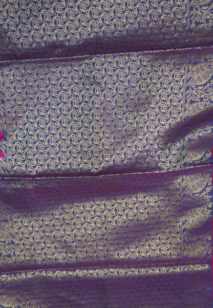 Semi Silk Saree-Rani Pink