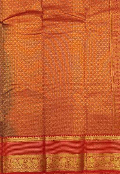 Budget Kanchipuram Saree-Purple In Floral Zari Panel Border