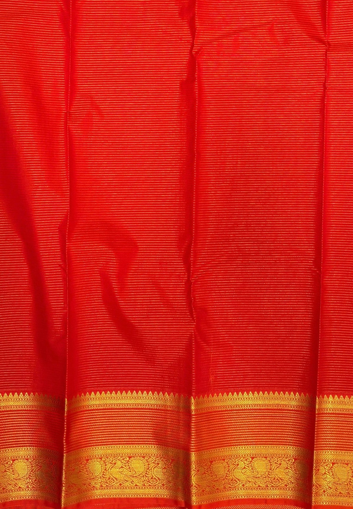 Budget Kanchipuram Saree-Purple In Floral Zari Panel Border