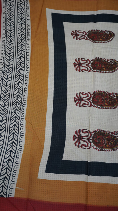 Mul Mul Cotton Saree Black