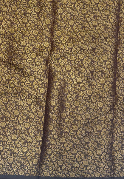 Bamboo Silk Saree-Purple-Brown Retpet Border