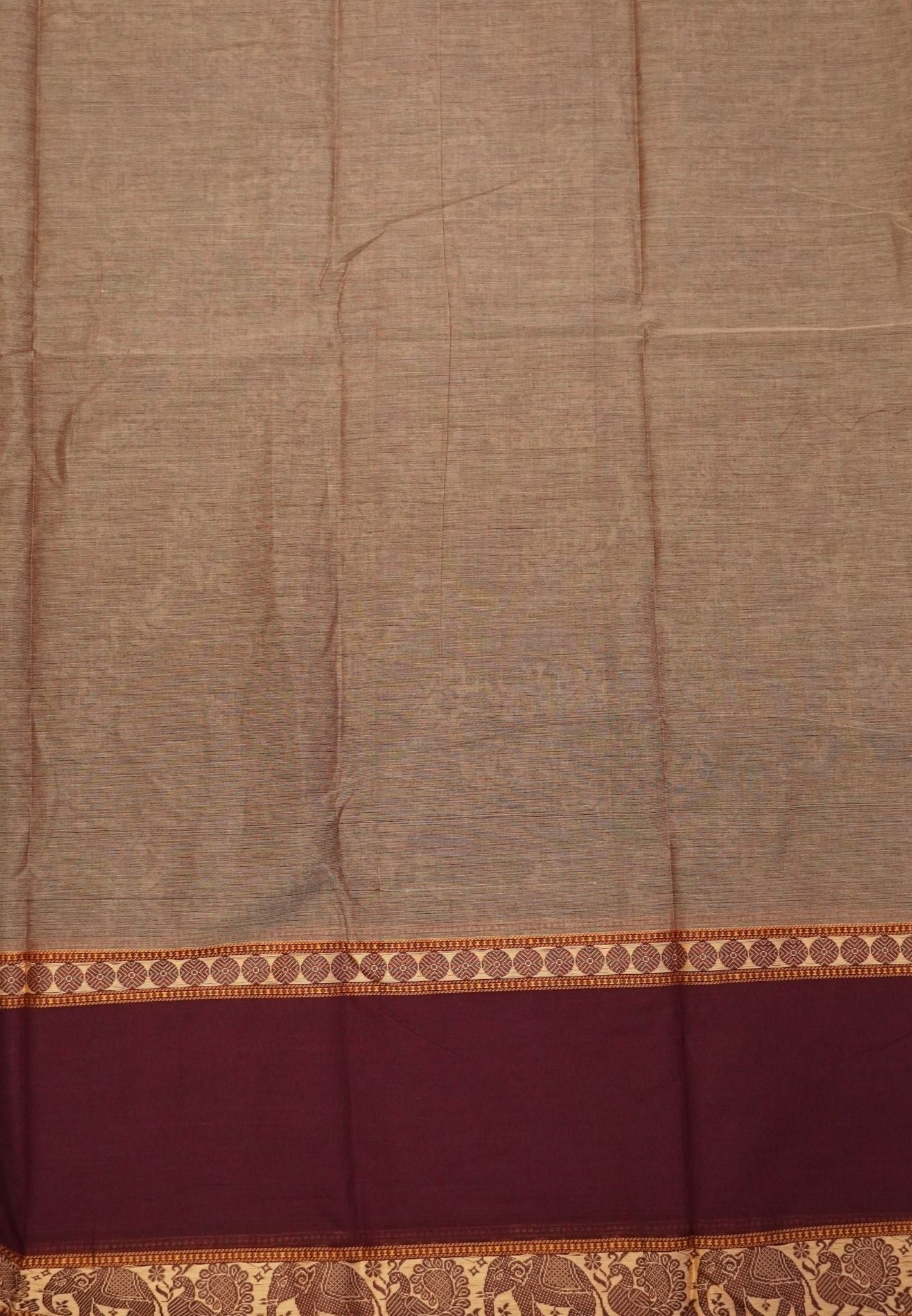 Chettinadu Cotton Saree-Maroon With Vanasingaram Patten