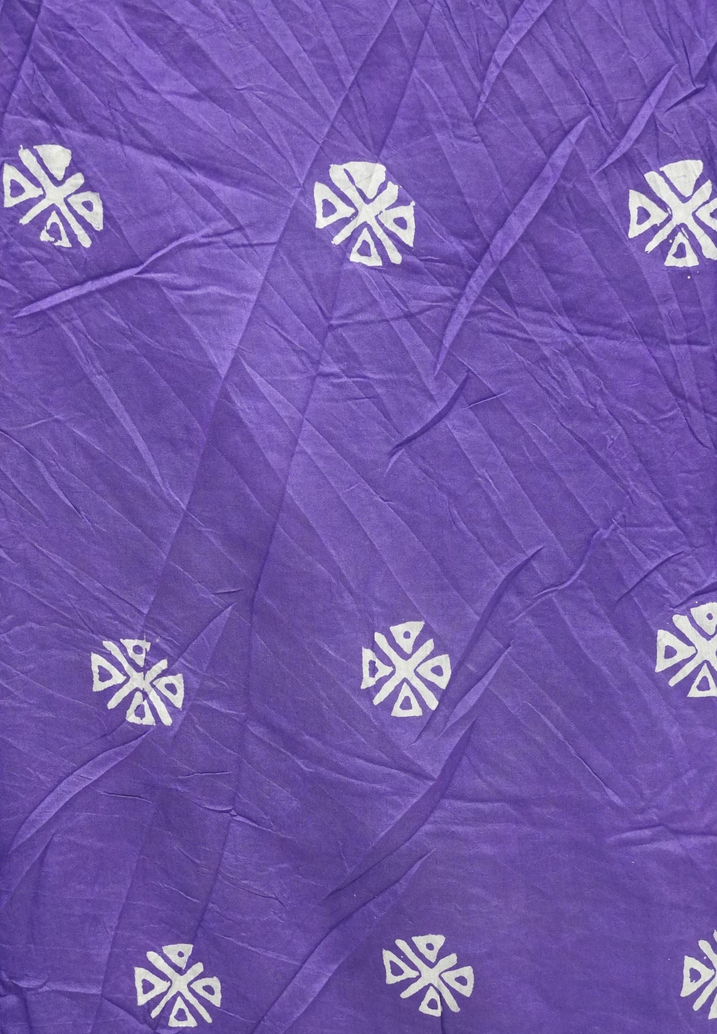 Batick Cotton Saree- Light Violet with Sequence Work
