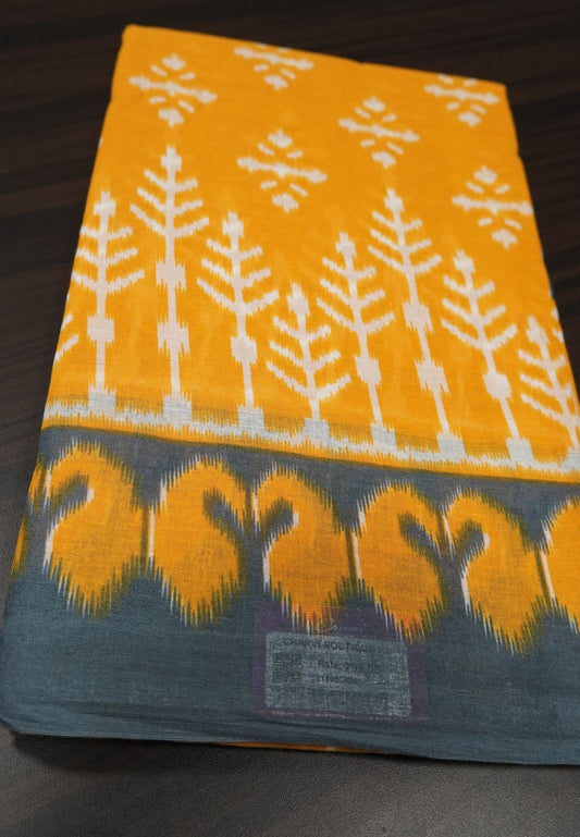 Cotton Saree - Mustard