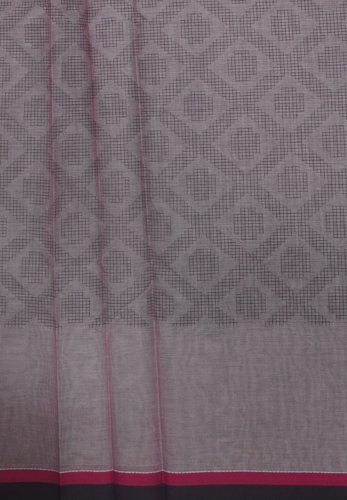 Cotton Saree-Coral Purple in Thread Work
