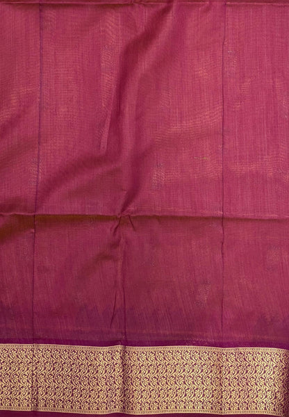 Raw Silk Saree-Mustard In Brocade Floral Panel Border