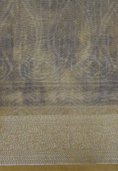 Tissue Kota Saree-Dark Mehandi