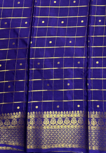 Viscose Saree-Rani Pink in Checked Zari Pattern Border