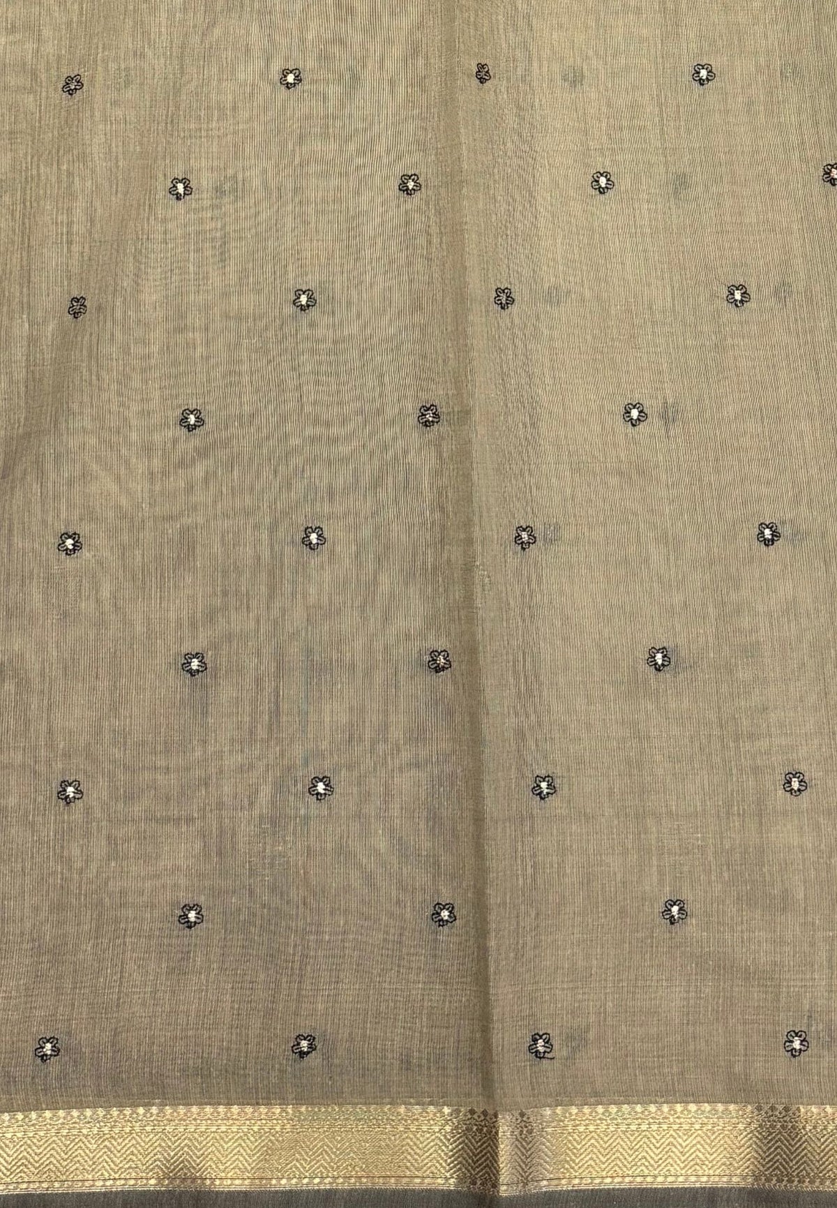 Handloom Cotton Saree-Purple in Mini Chakra Zari Border
