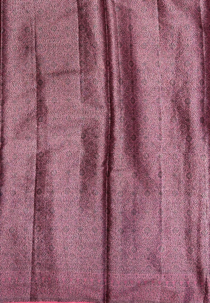 Tussar Saree-Dusky Rose In Glitter Floral Border