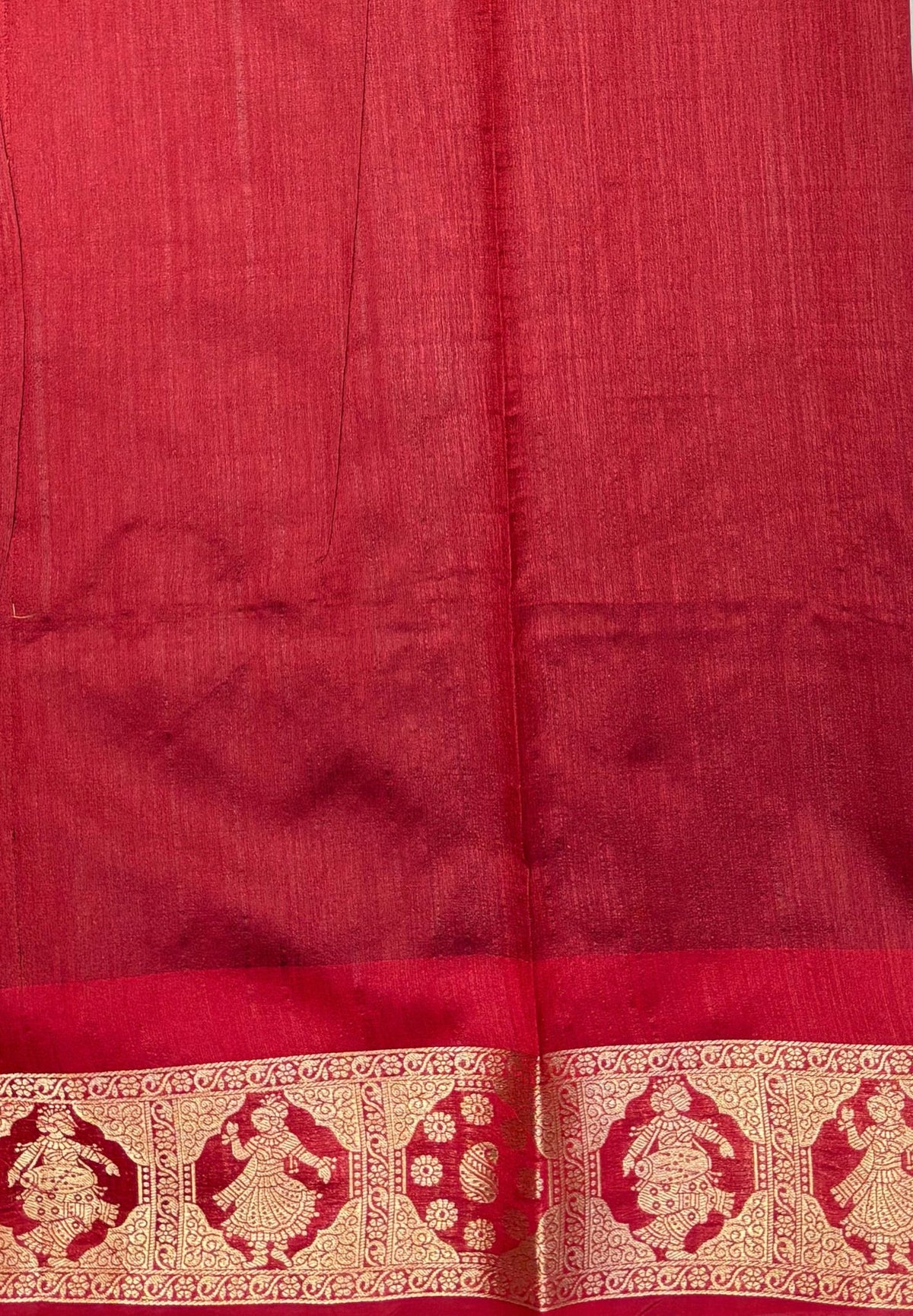 Raw Silk Saree-Black In Floral Medallion Brocade Border