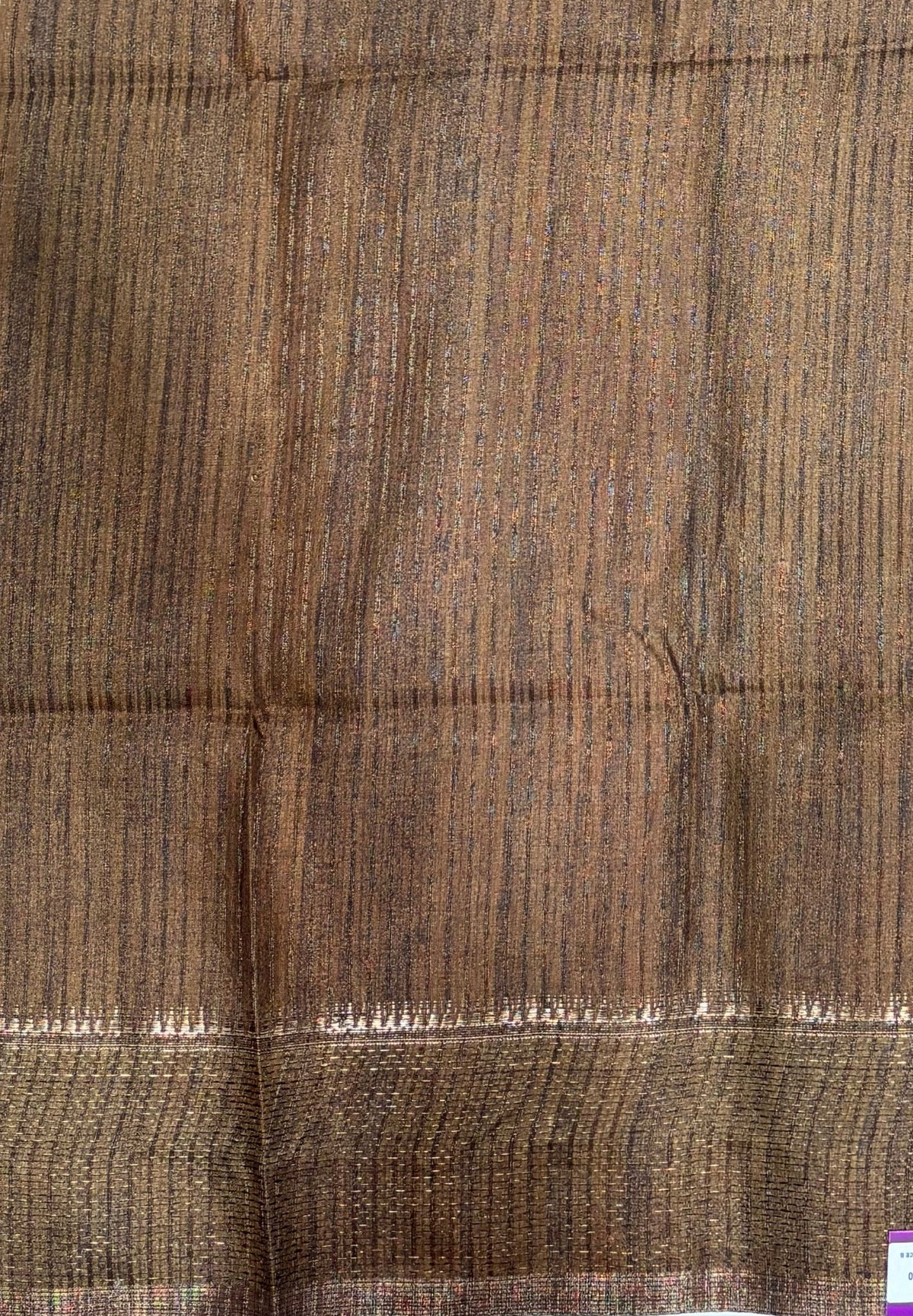 Semi Tussar Saree-Sand Beige with Antique Zari Border
