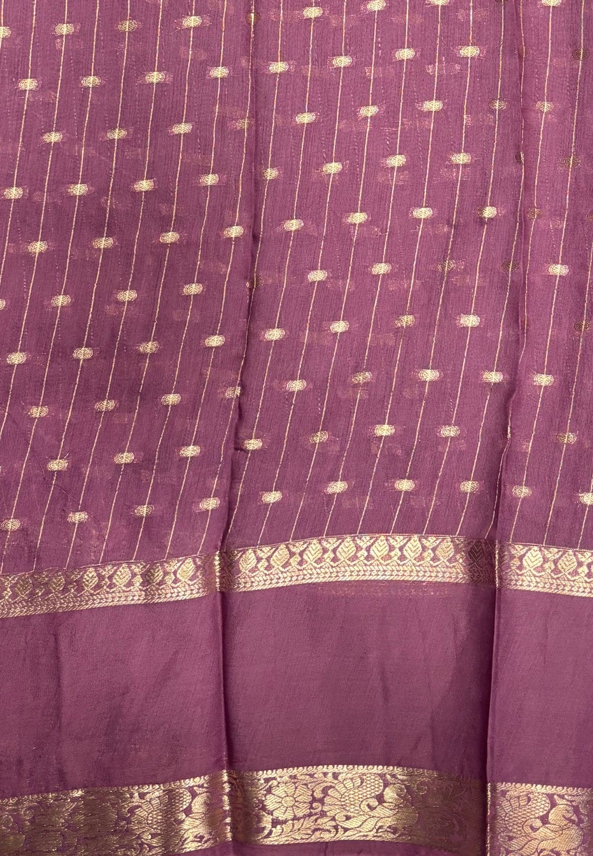 Banarasi Tussar Saree-Wine in Retpet Zari Border
