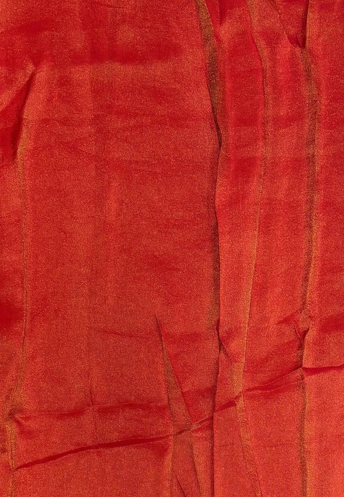 Viscose Saree-Red In Multi-Line Zari Border