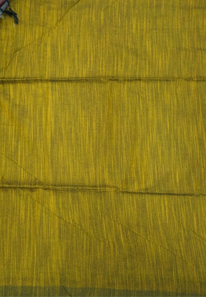 Sambalpuri Cotton Saree-Mustard