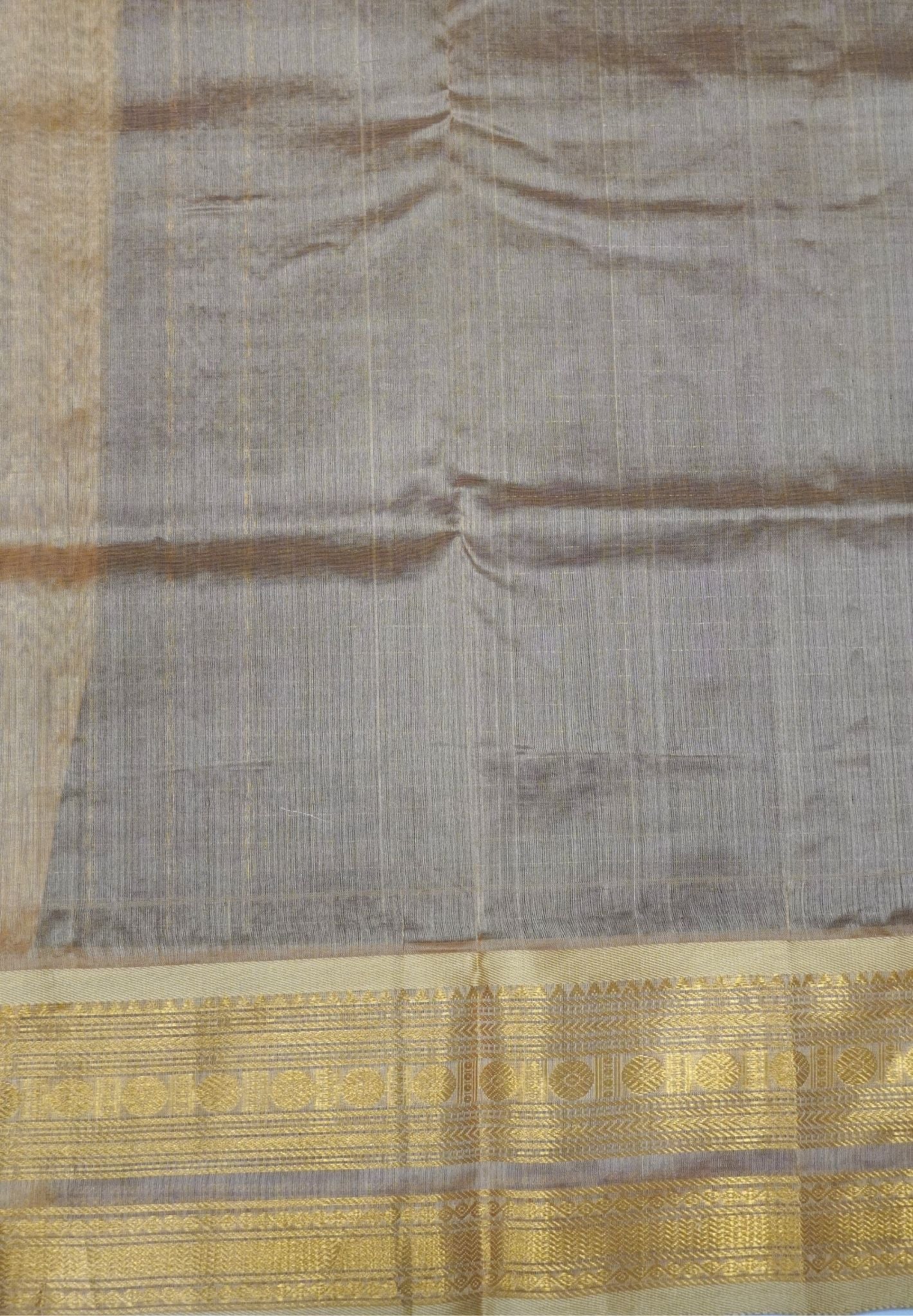 Pure Silk Cotton Saree-Purple with Contrast Border in Lakshdeepam