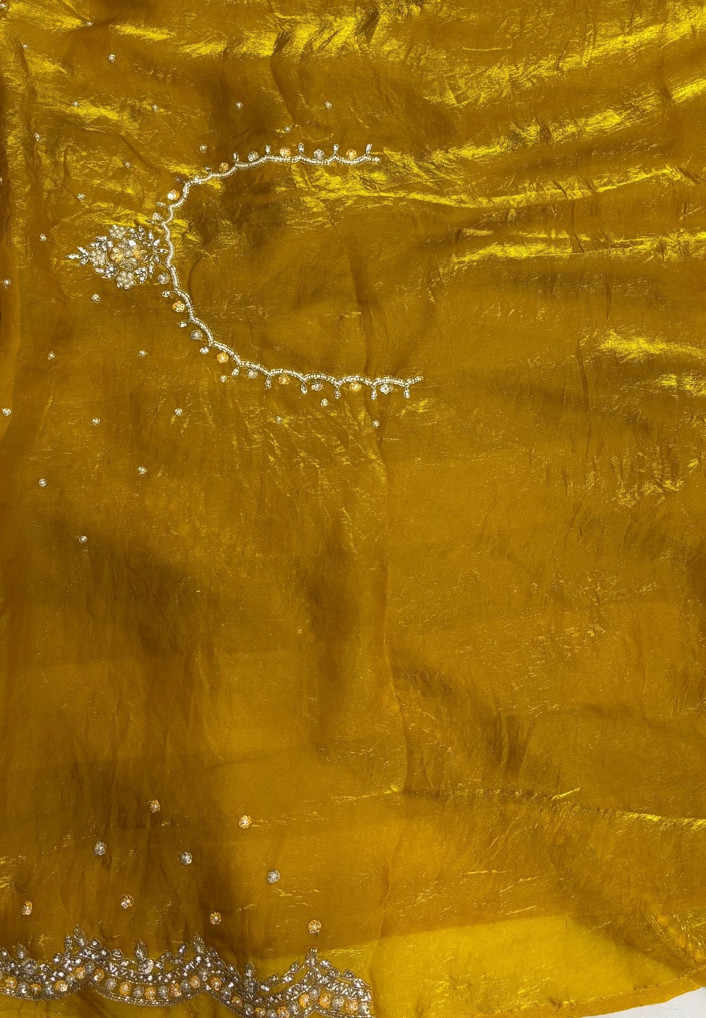 Designer Saree-Golden Mustard