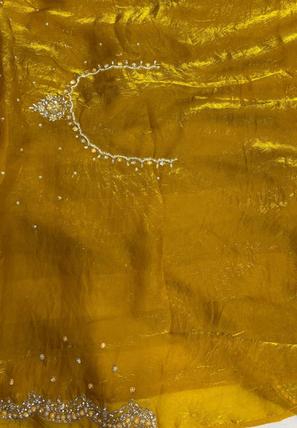 Designer Saree-Golden Mustard