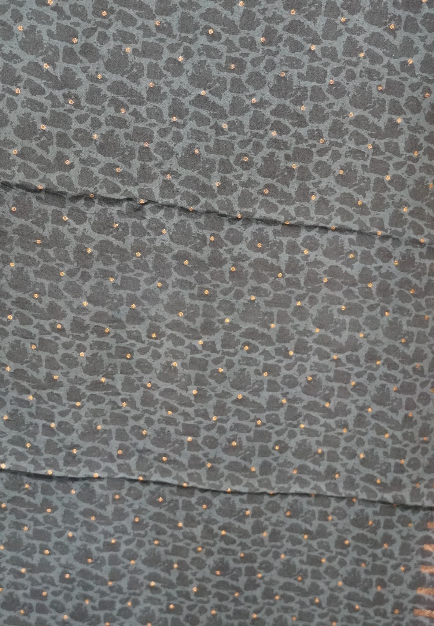 Tussar Saree-Metallic Blue in Geometric Pattern