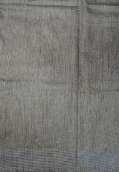 Kota Tussar Saree-Grey Embroidery