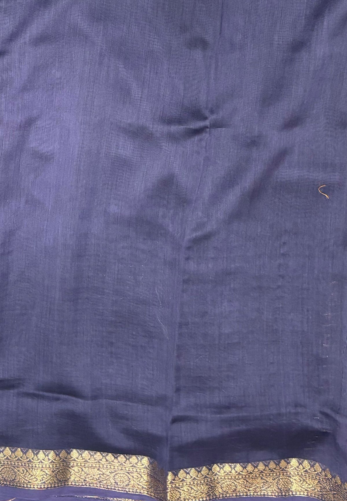 Semi Chinya Silk Saree-Dusty Violet In Fine Stripe Zari Border