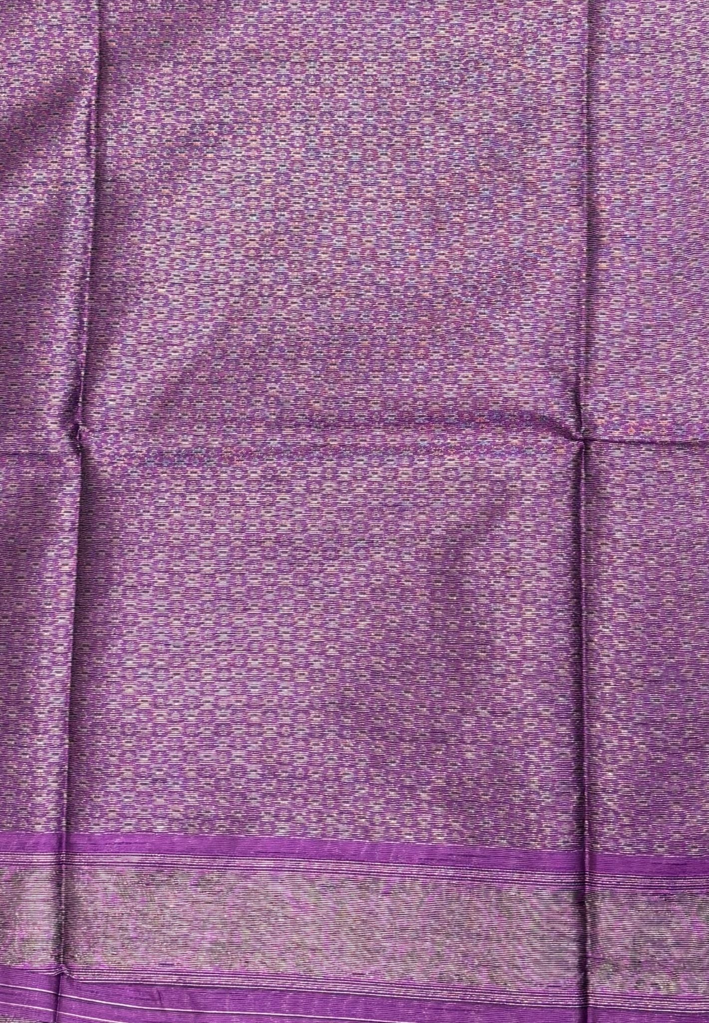 Semi Raw Silk Saree-Dark Green with Contrast Retapet Border