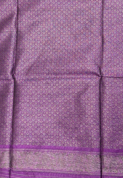 Semi Raw Silk Saree-Dark Green with Contrast Retapet Border