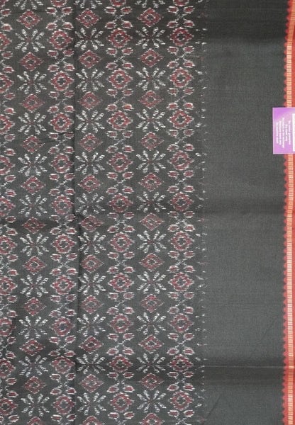 Semi Matka Tussar Saree-Maroon with Contrast Border and Zari Checks