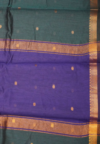 Maheswari Saree - Peacock Green