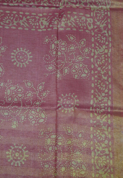 Bhagalpur Tissue Saree - Pink