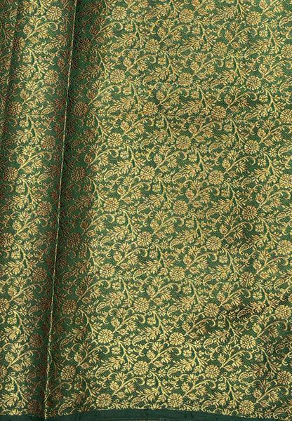 Bamboo Tussar Saree-Grass Green In Palum Pazhamum Border