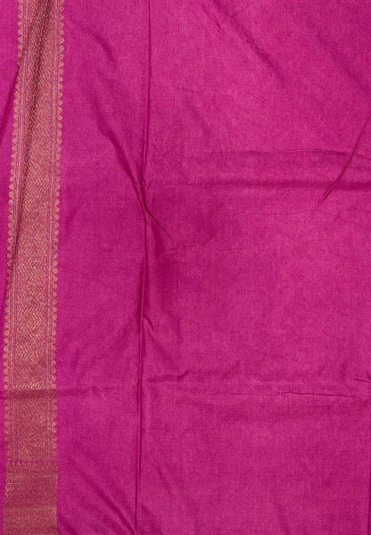Banarasi Saree-Purple In Zigzag Zari Border