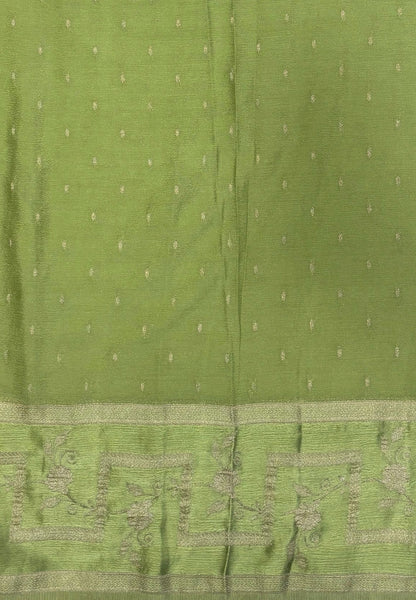 Banarasi Brocade Silk Saree-Mustard with Contrast Border