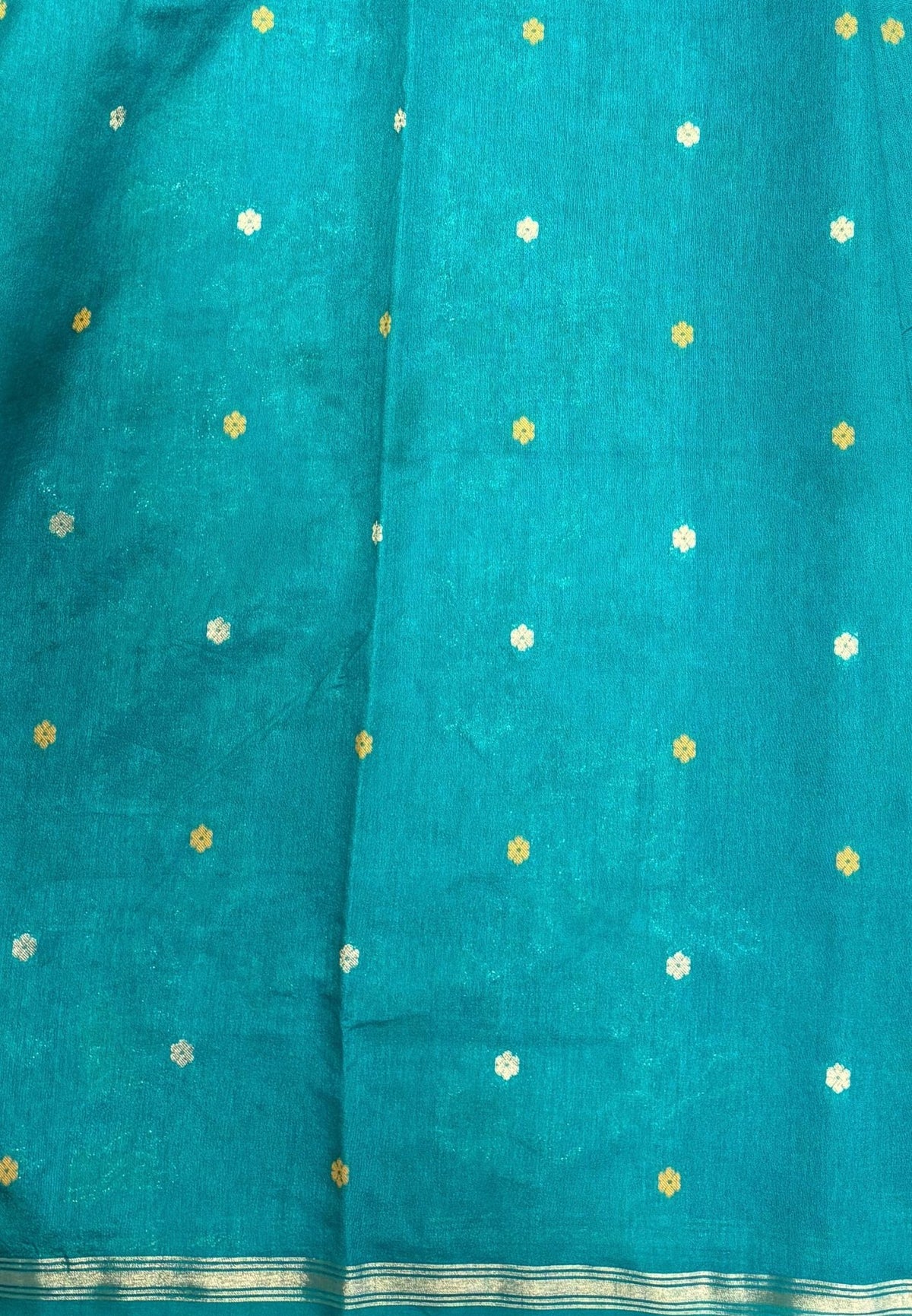 Gaji Silk Saree-Navy Blue In Warli Tree & Elephant With Contrast Border