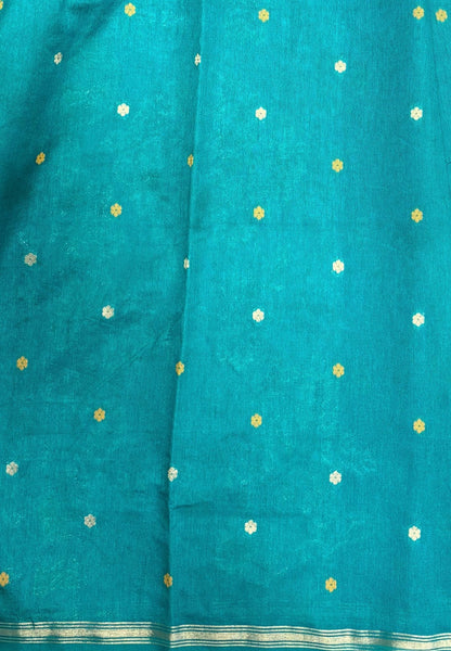 Gaji Silk Saree-Navy Blue In Warli Tree & Elephant With Contrast Border