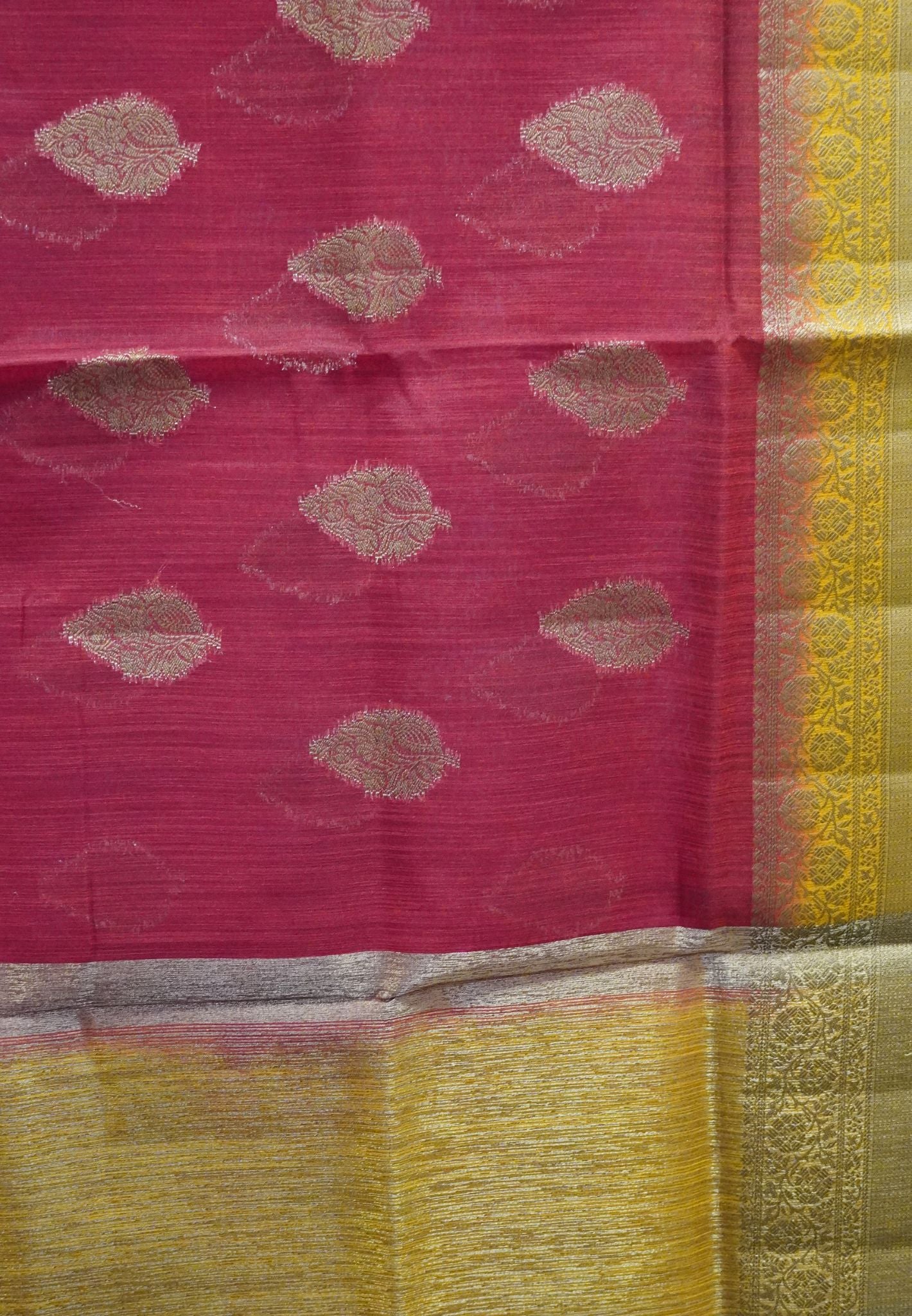 Bamboo Silk Saree - Maroon