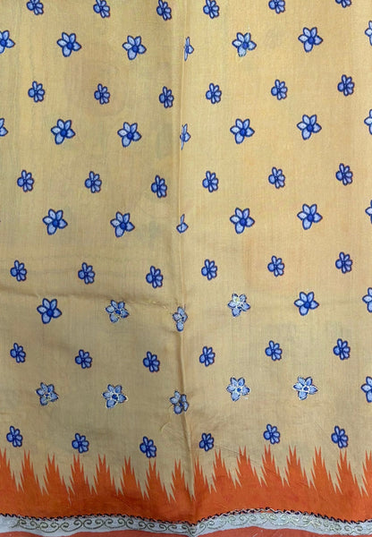 Pure Organza Saree-Dark Pale In Floral Vine Zari Border