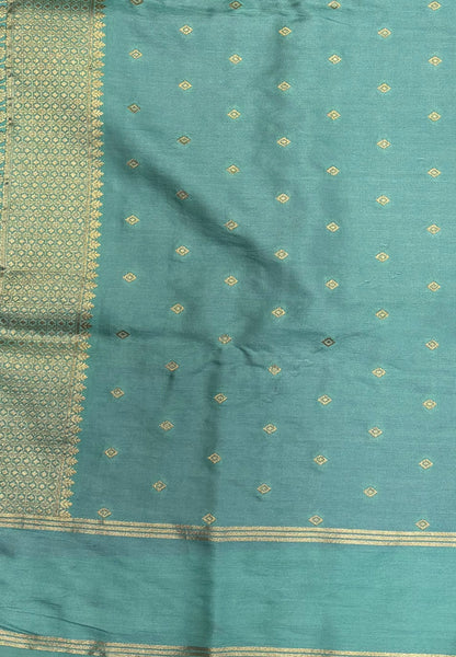 Gaji Silk Saree-Purple in Floral Brocade Zari with Contrast Border