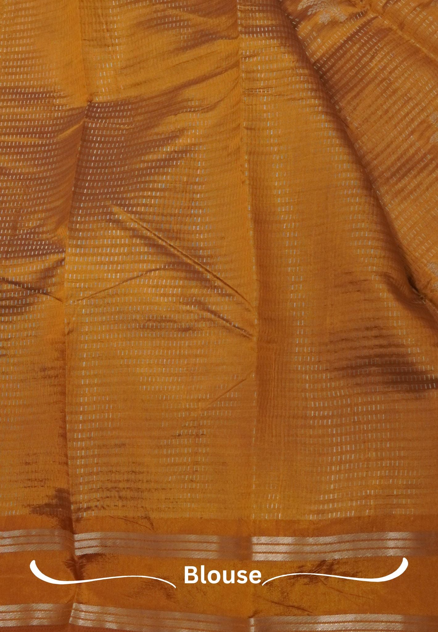 Semi Tussar Saree-Gold in RainDrop Zari with Retapet Border