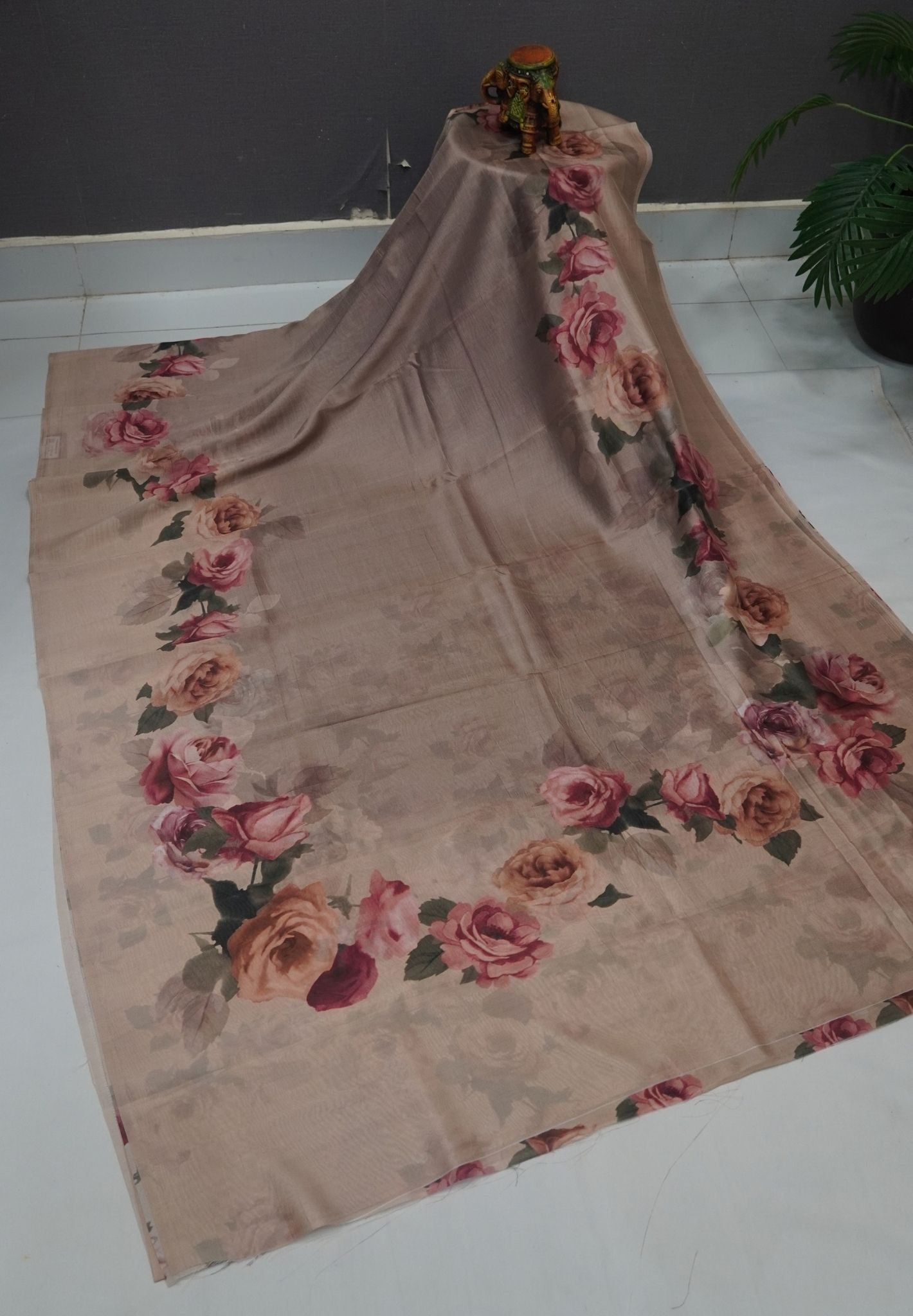 Premium Silk Saree-Grey