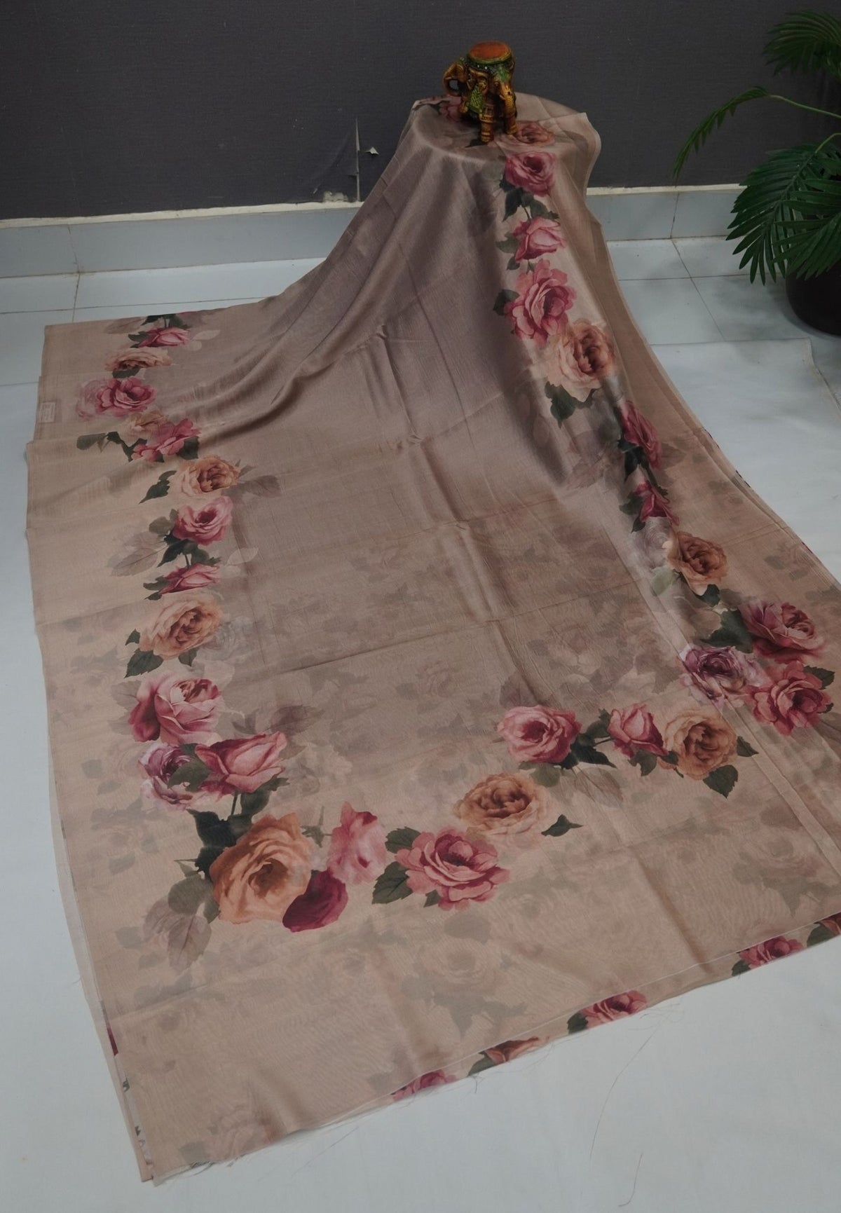 Premium Silk Saree-Grey