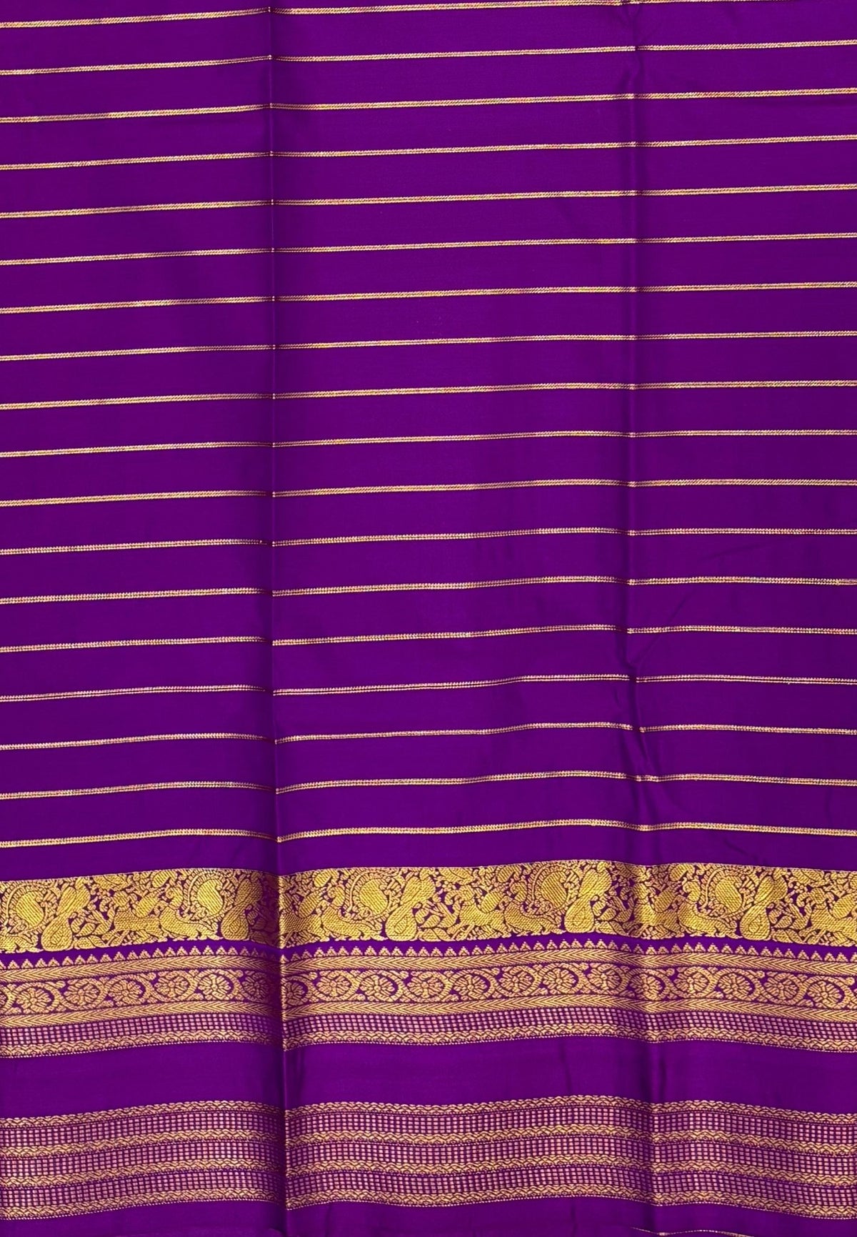 Budget Kanchipuram Saree-Cream In Floral Zari Panel Border