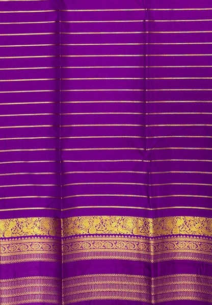 Budget Kanchipuram Saree-Green In Floral Zari Panel Border