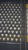 Pochampally Cotton double Ikkat Saree White - Grey thumbnail