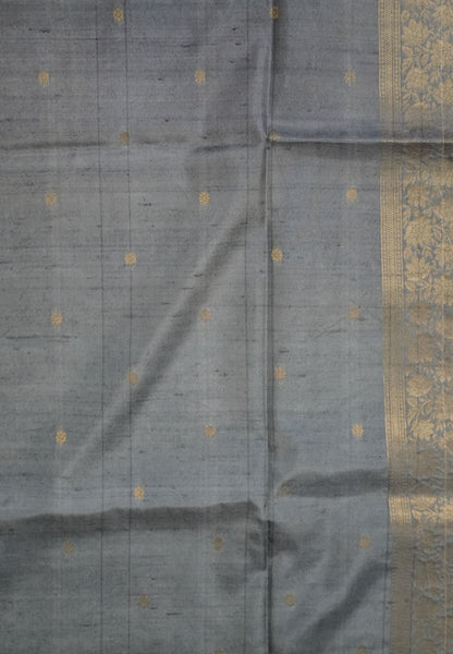 Dola Silk Saree-Metalic Green with Floral