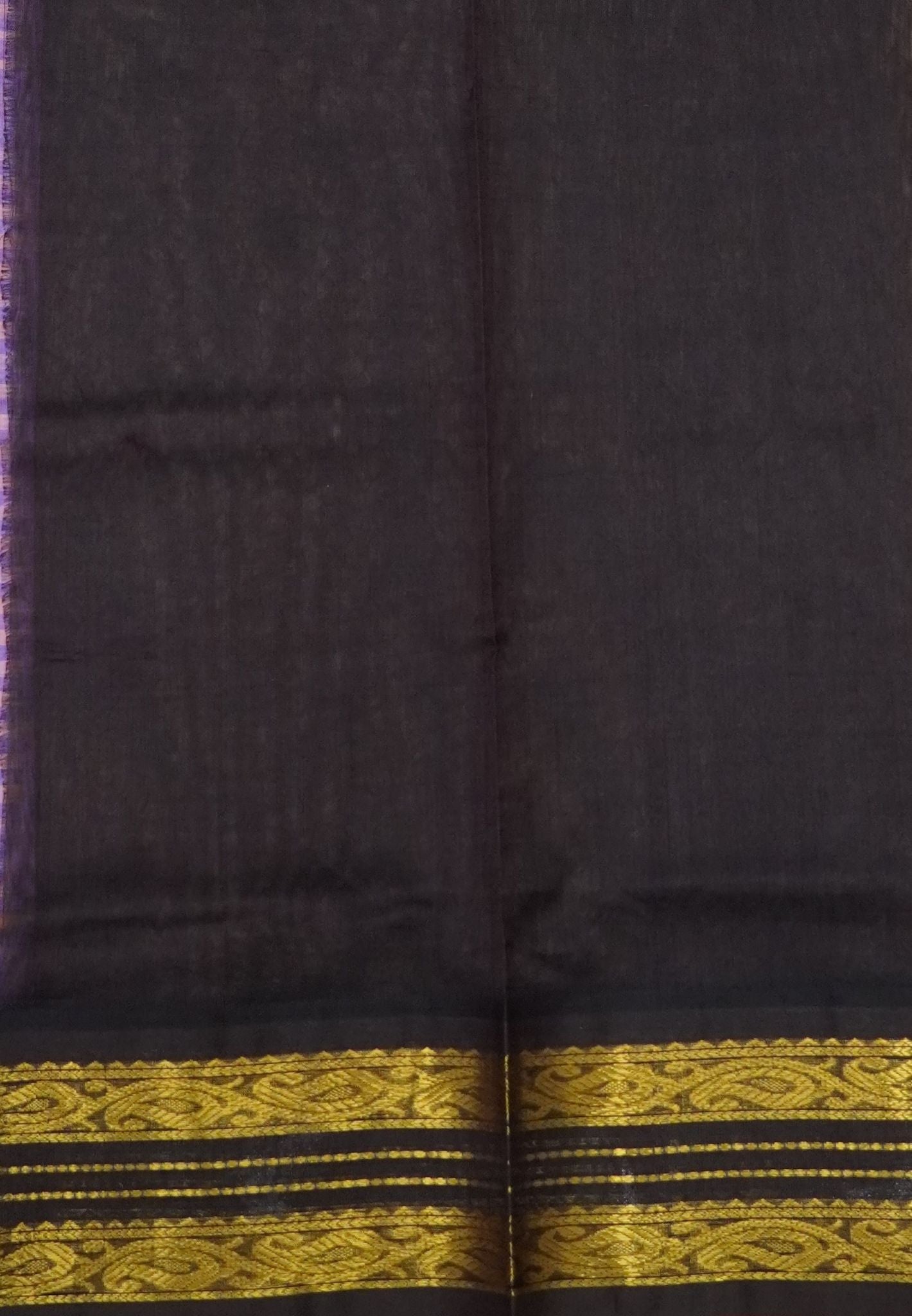 Pure Silk Cotton Saree-Purple with Palum Pazhamum Checks