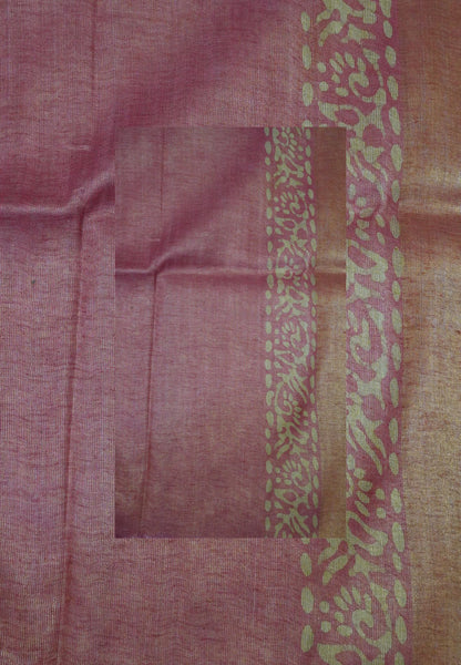 Bhagalpur Tissue Saree - Pink