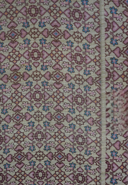 Semi Tussar Saree -Grey with Ikkat Border